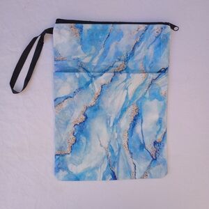 Blue and Gold Artistic Pouch